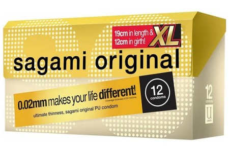 Полиуретановые презервативы Sagami Original 0,02 XL-size 12 шт