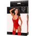 Возбуждающее красное боди с пажами Glossy Doja из материала Wetlook размер M - фото 4