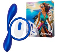 Двойной смарт-вибростимулятор Leroina App Agamien с пультом управления синий