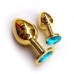 Анальное украшение Golden Plug Large голубой - фото 1