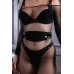 Черный пояс Sex Game из натуральной замши и натуральной кожи - фото