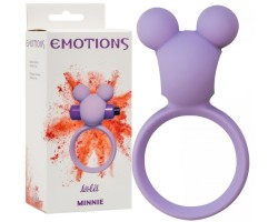 Эрекционное кольцо Emotions Minnie Purple с отверстием для вибропули