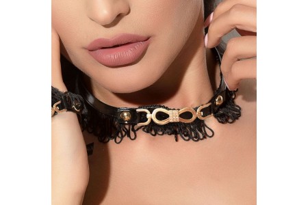 Изысканный черный чокер Me Seduce Queen of Hearts Arabesque