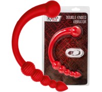 Стильный двусторонний вибратор Black and Red by Toyfa 35 см красный