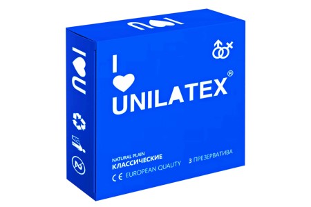 Классические презервативы Unilatex Natural Plain 3 шт
