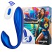 Смарт-вибратор для пар Leroina App Langou синий - фото