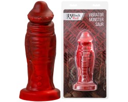 Искушающий фантазийный вибратор из жидкого силикона Black and Red by Toyfa Monster Saur 20 см