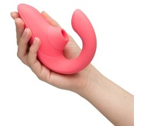 DEMO Вакуумный вибростимулятор для G точки и клитора Womanizer Blend розовый