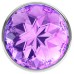 Большая анальная пробка Diamond Purple Sparkle XL серебро - фото 2