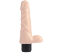 Реалистичный вибратор с мошонкой Pleasure 19 см