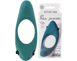 Эрекционное кольцо с двойной вибростимуляцией Pure Passion Lunar Green