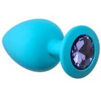 Анальная пробка Emotions Cutie Large Turquoise Light Purple Crystal 