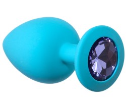 Анальная пробка Emotions Cutie Large Turquoise Light Purple Crystal 