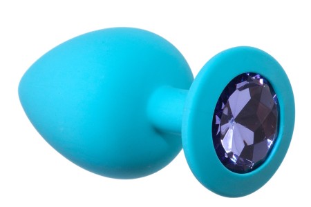 Анальная пробка Emotions Cutie Large Turquoise Light Purple Crystal