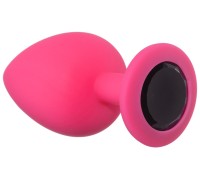 Анальная пробка Emotions Cutie Large Pink Black Crystal 