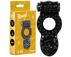 Тянущееся виброкольцо для эрекции Rings Ringer Black