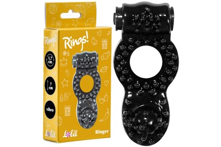 Тянущееся виброкольцо для эрекции Rings Ringer Black