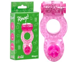 Тянущееся виброкольцо для эрекции Rings Ringer Pink