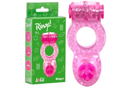 Тянущееся виброкольцо для эрекции Rings Ringer Pink