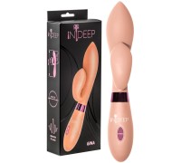 Вибратор с клиторальным стимулятором Indeep Gina Beige