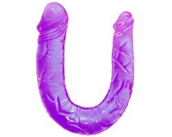 Двухголовый фаллоимитатор Double Dong фиолетовый 30 см