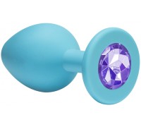 Анальная пробка Emotions Cutie Small Turquoise Light Purple Crystal