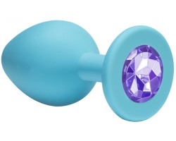 Анальная пробка Emotions Cutie Small Turquoise Light Purple Crystal