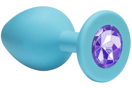 Анальная пробка Emotions Cutie Small Turquoise Light Purple Crystal