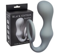 Анальная пробка с кольцом на пенис Double Pleasure Anal Plug Grey
