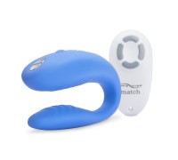 DEMO We-Vibe Match Вибромассажер голубой для пар с дистанционным пультом