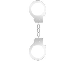 Белые металлические наручники Ouch Beginners Handcuffs