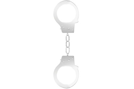 Белые металлические наручники Ouch Beginners Handcuffs
