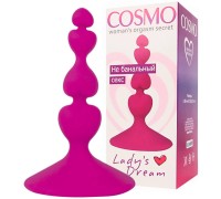 Розовая анальная втулка на присоске Cosmo Ladys Dream