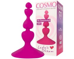 Розовая анальная втулка на присоске Cosmo Ladys Dream