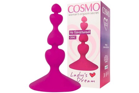 Розовая анальная втулка на присоске Cosmo Ladys Dream