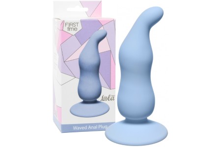 Анальная втулка для стимуляции простаты Waved Anal Plug Blue