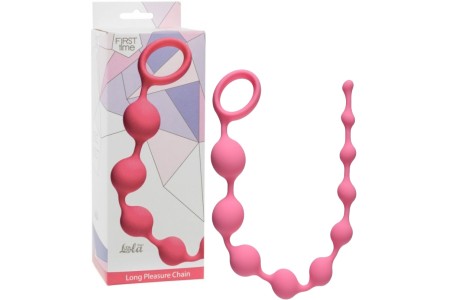 Длинная анальная цепочка Long Pleasure Chain Pink