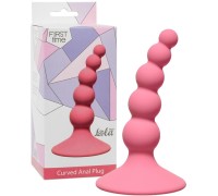 Анальная елочка на присоске First Time Ribbed Plug Pink