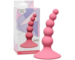 Анальная елочка на присоске First Time Ribbed Plug Pink