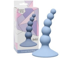 Анальная елочка на присоске First Time Ribbed Plug Blue