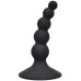 Анальная елочка на присоске First Time Ribbed Plug Black - фото 1