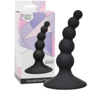 Анальная елочка на присоске First Time Ribbed Plug Black