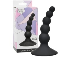 Анальная елочка на присоске First Time Ribbed Plug Black