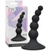 Анальная елочка на присоске First Time Ribbed Plug Black - фото