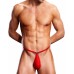 Мужские V-стринги Pouch красного цвета S/M - фото 1