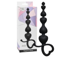 Силиконовая анальная цепочка Begginers Beads Black