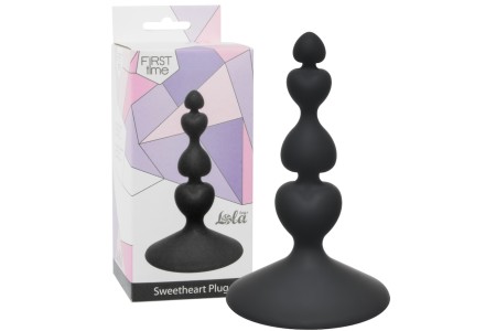 Анальная елочка на присоске First Time Sweetheart Plug Black