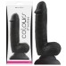 Фаллоимитатор с выпуклыми венками Colours Softies Dildo на присоске 18 см черный - фото