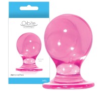 Анальная пробка на присоске Orbite M розовая