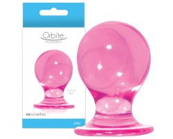 Анальная пробка на присоске Orbite M розовая